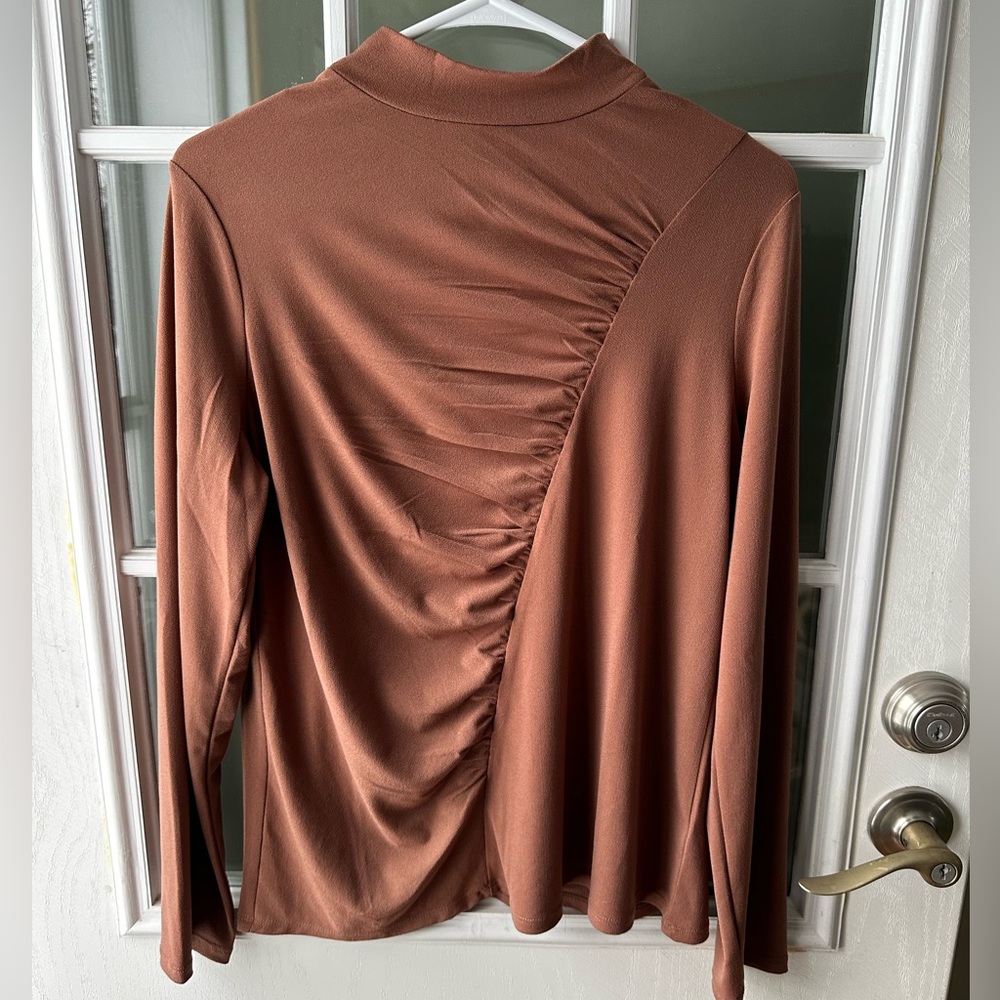 Adrianna Papell Mock Neck Blouse